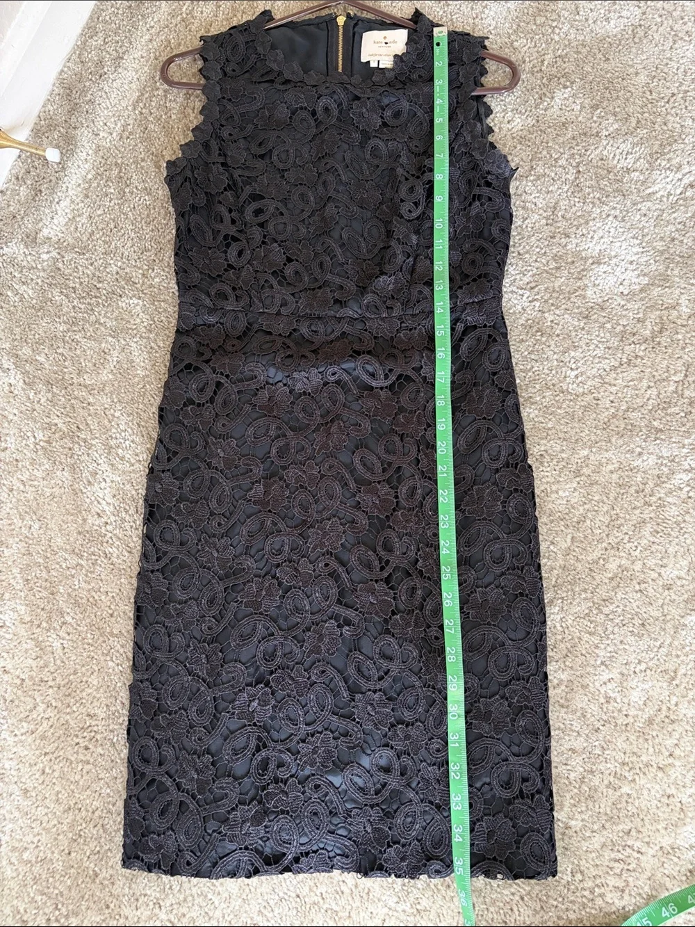 Black Lace Sheath Dress Elegant Sleeveless Cocktail Dress Kate Spade NWOT size 6